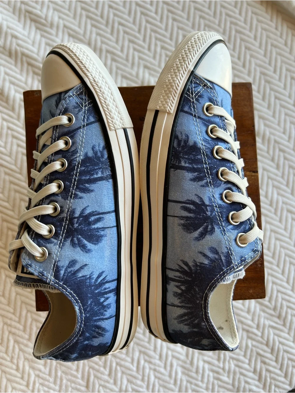 Converse Low Top Sneakers - Blue Tie-Dye with White Accents